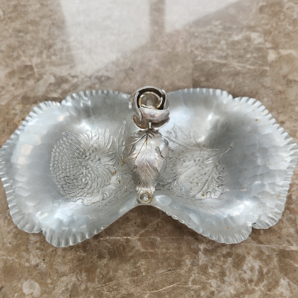 Vintage Hammed Aluminum Candy Dish
